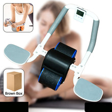 Abdominal Roller Wheel Automatic Rebound Sponge Handle Double Wheel Abdominal Roller Non-slip Timer Function With Elbow Support For Exercises For Body Fitness Strength Training Home Gym