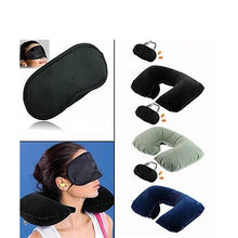 3-in-1 Air Travel Kit With Pillow Ear Buds Eye Mask