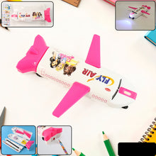Multi-functional Airplane-shaped Compass Box With Led Light And Built-in Sharpener