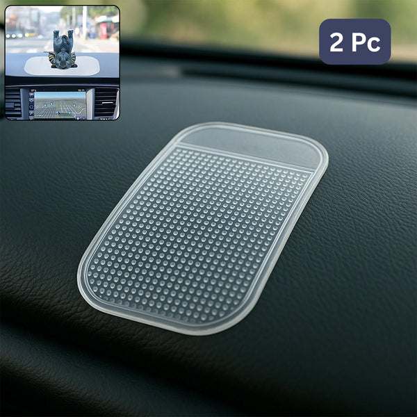 Large Transparent Anti-slip Dashboard Mat For Car (2 Pc)