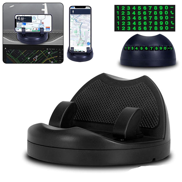 2 In 1 Car Anti-slip Mat Phone Holder Non Slip Sticky Phone Mount Holder (1 Set)