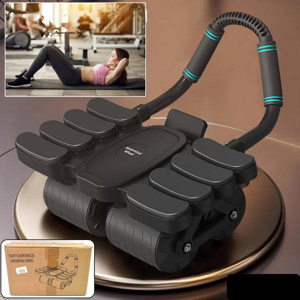 Automatic Rebound Abdominal Wheel With 8 Elbow Supports (1 Pc)