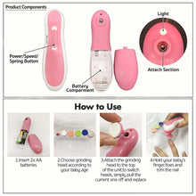 Electric Baby Nail Trimmer With Grinding Heads For Newborn Infant And Toddler