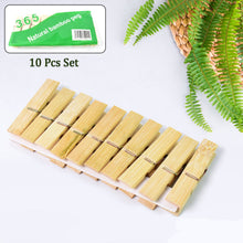 Heavy Duty Bamboo Wooden Cloth Clips Pegs (10 Pcs Set)