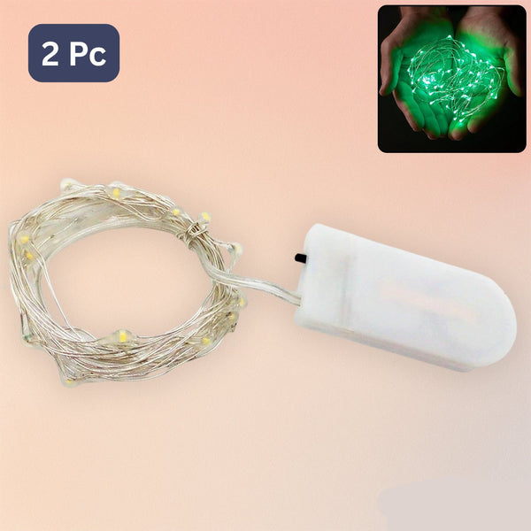 Battery Operated Led Fairy String Light  Copper Wire Leds (2 Pc)