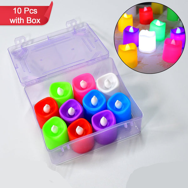 10pcs Festival Decorative - Led Tealight Candles  Battery Operated Candle Ideal For Party.
