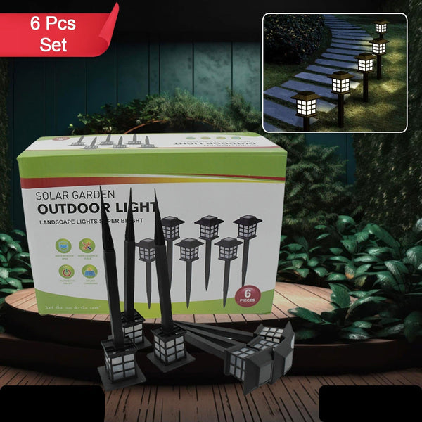 Big Solar Outdoor Lights 6 Pack Waterproof Solar Pathway Lights 10 Hrs Long-lasting Led Landscape Lighting Solar Garden Lights Solar Lights For Walkway Path Driveway Patio Yard  Lawn (6 Pc Set)