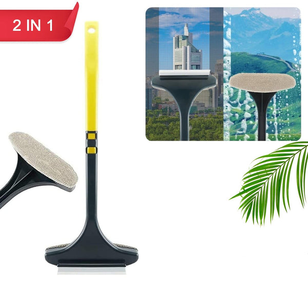 Brush 2 In 1 Mesh Cleaning Brush Wiper With Extended Handle Window Cleaning Brush Net Cleaner magic Window Cleaner Brush Window Mesh Cleaner (1 Pc)