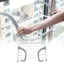 Metal Steel Folding Drying Rack For Clothes Balcony Laundry Hanger For Small Clothes Drying Hanger Metal Clothes Drying Stand Socks And Plant Storage Holder Outdoor  Indoor Clothes-towel Drying Rack Hanging On The Door Bathroom