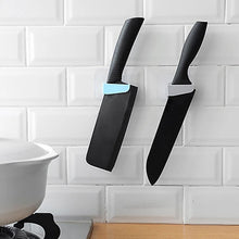 Punch-free Wall Hanging Knife Holder  Stand Knife Holder Kitchen Supplies Tool Holder Insert Knife Shelf Storage Rack (2 Pc )