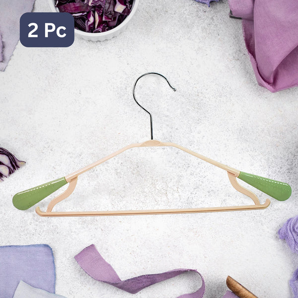Pp Cloth Hanger Set Of 1 With Zinc Plated Steel Hook (2 Pc)