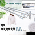 Clothes Rail Rack Clothes Drying Racks Airer Clothes Drying Rack Wall Mounted Clotheshorse Clothes Airer Washing Cloth Line Extendable Fold Towel Rack Bar For Bathroom Indoor Outdoor