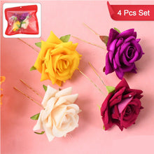 Colourful Flowing Flower Hair Pin (4 Pcs Set  Mix Color)