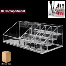 16 Compartment Cosmetic Makeup Jewellery Lipstick Storage Organizer Box Cosmetic Storage Box Make-up Lipstick Organizer  Lipstick Holder Case  Transparent