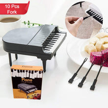 Creative Piano Fruit Forks Set Food Sticks For Dessert Fruit Snack Picking Kitchen Dining Tools (10 Pc Set)