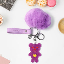 Cute Cartoon Keychain With Fluffy Pom (1 Pc)