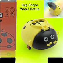 Cute Plastic Bug Shape Water Bottle With Adjustable Shoulder Strap 4 Wheel   Straw Portable Drinking Cup Water Bottle For Kids  Water Bottle  Return Gift For Kids  Water Bottle With Straw  School Kinds Water Bottle (1 Pc)