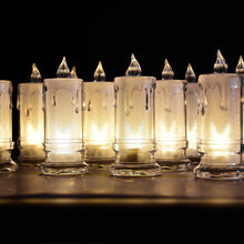 Big Size Flameless Melted Design Candles For Decoration (Set Of 12pc)