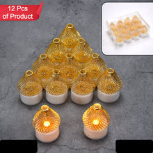 12pcs Flameless And Smokeless Decorative Candles Acrylic Led Tea Light Candle For Gifting House Light For Balcony Room Birthday Christmas Festival Events Decor Candles (12 Pieces)