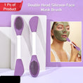 Double-headed Silicone Mask Brush Face Cleansing And Applying Mud Mask Beauty Salon Special Brush Smear Tool Facial Scrub Silicone Wash Scrubber Face Tools (1 Pc)