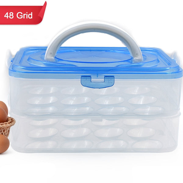 Double Layer Premium 48 Grid Egg Storage Box For Egg Storage Container