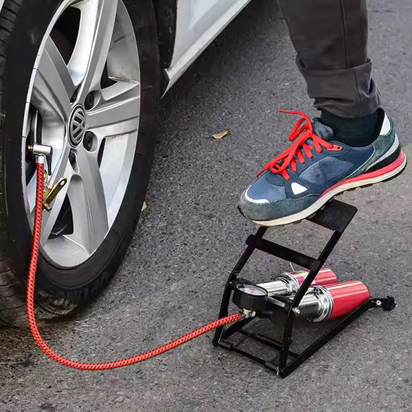 Dual-cylinder Foot Pump Portable Floor Bike Pump 150psi Air Pump