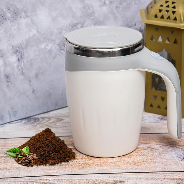 Stirring Coffee Mug Magnetic Stirring Coffee Cup  Stainless Steel Mug For Milk  Travel Mixing Cup  Self Stirring Coffee Mug Suitable For Coffee Milk Hot Chocolat  Battery Operated ( Battery Not Included )