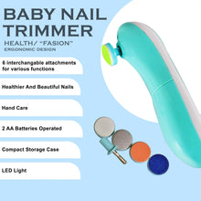 Baby Nail Trimmer Clippers  6 Grinding Head (Multi Color 1 Pc Battery Not Included)