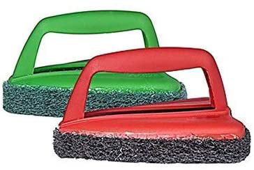 Bathroom Brush With Abrasive Scrubber For Superior Tile Cleaning