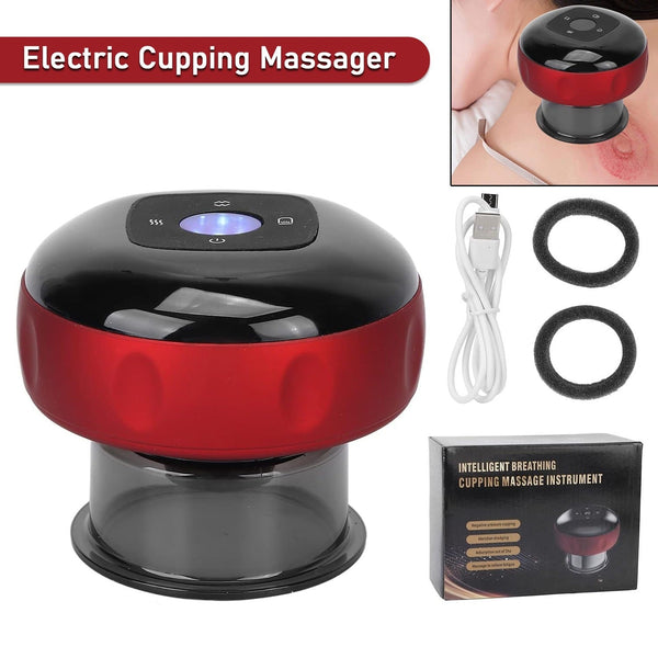 Electric Intelligent Breathing Cupping Massage Instrument The Smart Cupping Therapy Sets Massager For Muscle And Joint Pain Cellulite Massage Back Pain Relief For Back Shoulder Leg (1 Pc)