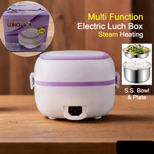 Electric Lunch Box Portable Food Warmer Food Heating Lunch Box Removable Food-grade Stainless Steel Compartments 220v 200w For Car Truck Office