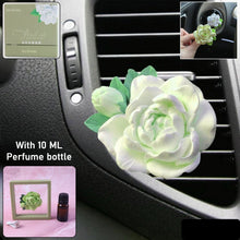 Elegant Rose Flower Car Air Freshener Clip For Ac Vent With Perfume Bottle 10 ml(1 Pc)