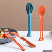 3 In 1 Reusable Spoon Knife Forks Tableware Spoon (3 Pcs, 2 Set)