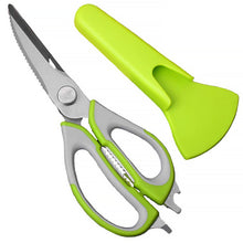 Multi-purpose Kitchen Shears With Magnetic Holder Stainless Steel Red Multifunction Heavy Duty And Kitchen Scissors