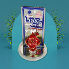 Lovely Rose Gift Showpiece Love Showpiece Valentines Day Gift Cute Anniversary Wedding Birthday Boyfriend Husband Romantic Unique Gift Set Home Decoration Gift Set (1 Pc)