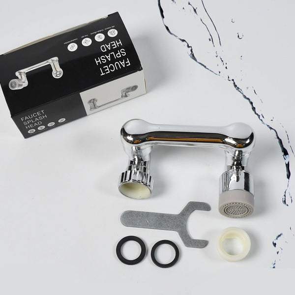 Splash Faucet Filter Faucet 1080 Rotating Faucet Sprayer Head Double O-ring Design Movable Tap Water Saving Sink Aerator Extender For Bathroom Kitchen