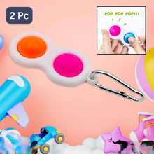 Simple Dimple Fidget Toy Mini Keychain (2 Pc)