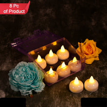 Set Of 8pcs With Transparent Box. Flameless Floating Candles Battery Operated Tea Lights Tealight Candle - Decorative Wedding.