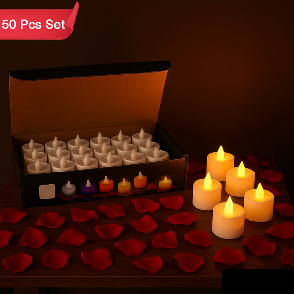 Flameless Led Tealight Candles (50 Pc)