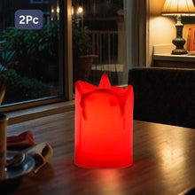 Flameless Melted Design Candles For Decoration (2 Pc)
