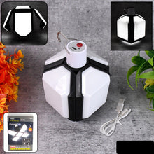 Foldable Camping Light Usb Rechargeable Led Lamp With Hanging Hook (1 Pc)