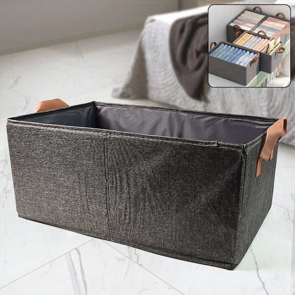 Foldable Cloth Storage Organizer Bag With Handles (46x27cm1pc)