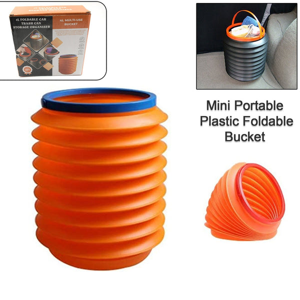 Foldable Storage Bucket  Water Container, Dustbin Multiuse Bucket For Home Car Kitchen Use Bucket