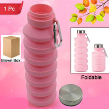 Foldable Water Bottle Silicone Leak Proof Portable Sports Travel Water Bottle For Outdoor Gym Hiking (1 Pc  24 Cm Foldable)