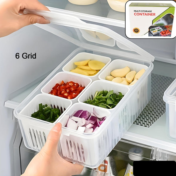Fridge Storage Boxes Freezer Storage Containers Container For Kitchen Storage Set Storage In Kitchen Vegetable Storage Draining Crisper Refrigerator Food Box (1 Pc)
