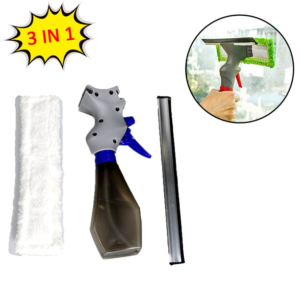 Plastic Easy Glass Cleaner 3 In 1 Spray Type Cleaning Brush Pack Of 1