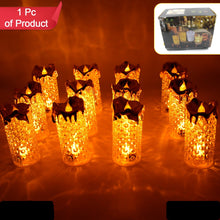 Gold Flameless Candles Led Light Flameless And Smokeless Decorative Candles Led Tea Light Candle Perfect For Gifting Home Diwali wedding Christmas Crystal Candle Lights Table Decorations 