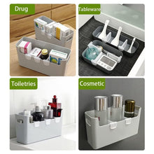 Plastic Storage Baskets Space Allocator Refrigerator Organizer Bins Partition Clip (3 Pc)
