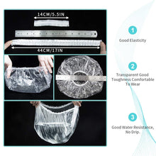 Disposable Shower Caps For Women Larger Thicker Waterproof And Individually Wrapped Plastic Elastic Hair Bath Caps For Hotel And Spa Hair Salon Home Use Portable Travel (Pack Of 12)