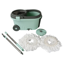 Quick Spin Mop Steel Spin Bucket Floor Cleaning Easy Wheels  Big Bucket Floor Cleaning Mop With Bucket 2 Micro Fiber Head  Refill